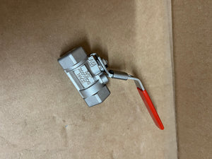 3/8" 2000 PSI NPT CF8M BODY DBL RP, 316SS TRIM, R-PTFE SEATS GRAPHITE SEALS, UNIBODY BALL VALVE, LOCKING HANDLE, API 607 FIRE-SAFE, NACE