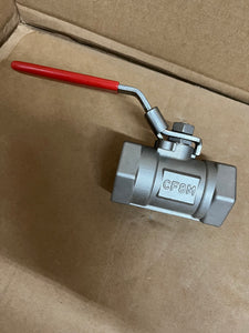 1 1/4" 2000 PSI NPT CF8M BODY DBL RP, 316SS TRIM, R-PTFE SEATS GRAPHITE SEALS, UNIBODY BALL VALVE, LOCKING HANDLE, API 607 FIRE-SAFE, NACE