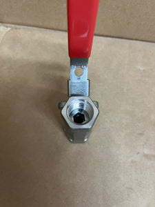 1/2" 2000 PSI NPT CF8M BODY DBL RP, 316SS TRIM, R-PTFE SEATS GRAPHITE SEALS, UNIBODY BALL VALVE, LOCKING HANDLE, API 607 FIRE-SAFE, NACE