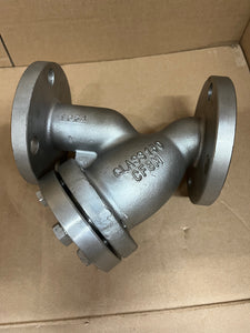 1 1/2" KECKLSY STYLE SSA7 CLASS 150 RF FLANGED 316 STAINLESS STEEL Y-STRAINER