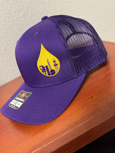 Trucker Hat; Purple & Yellow