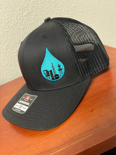 Trucker Hat; Black & Teal