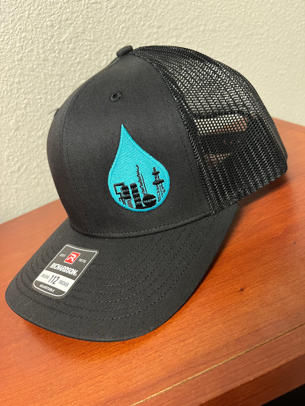 Trucker Hat; Black & Teal