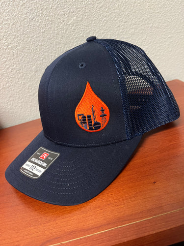 Trucker Hat; Blue & Orange